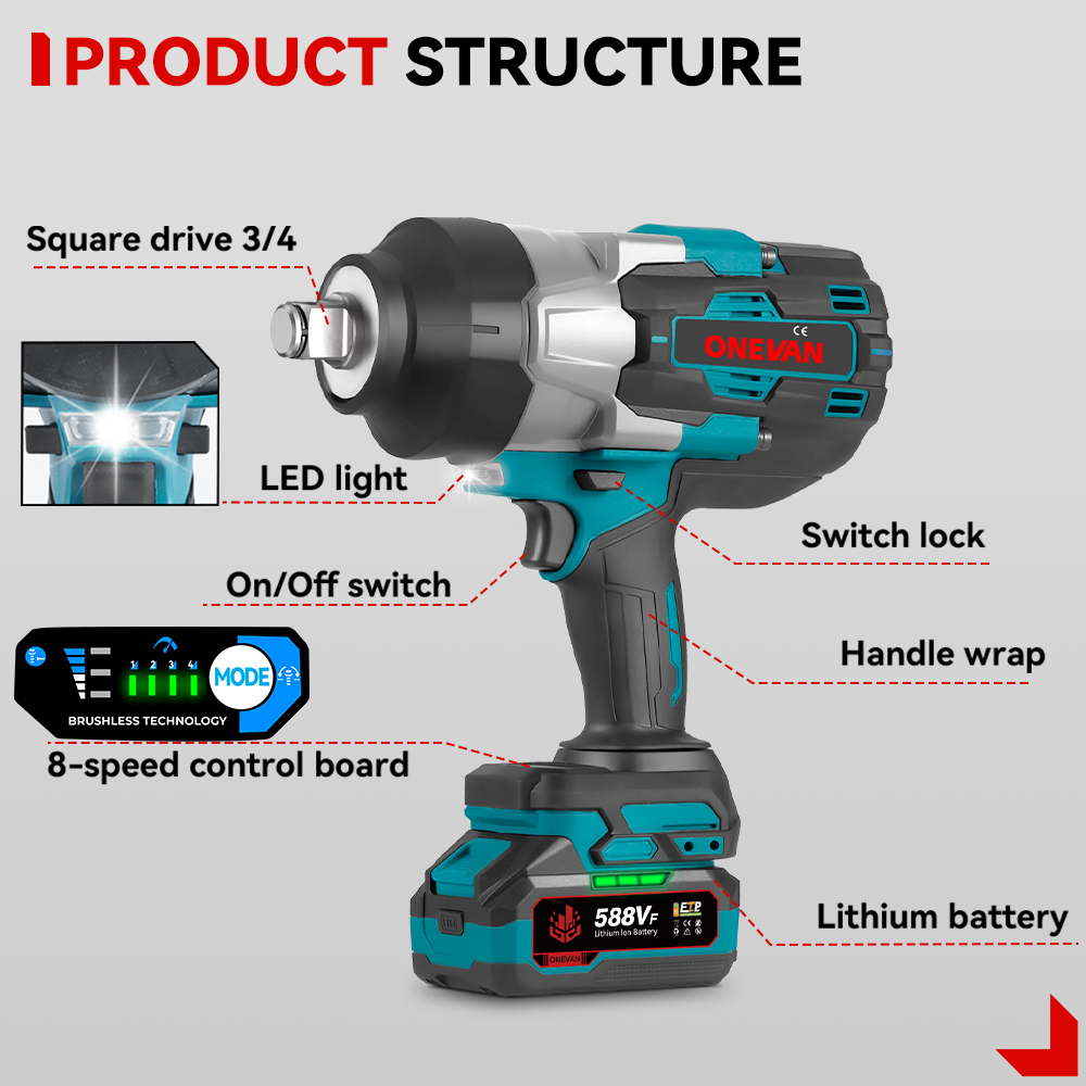 Clé à chocs électrique sans fi - Torque Wrench avis et prix